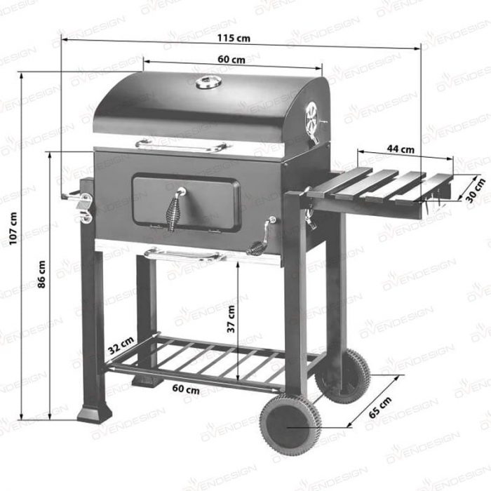 Charcoal-Trolley-Heavy-Duty-BBQ-Grill-Smoker (4)4