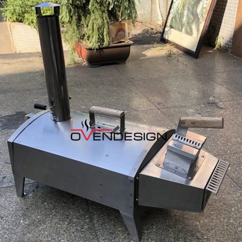 Portable Wood-Fired Outdoor Pizza Oven Rear Heating po-rps-w01 2