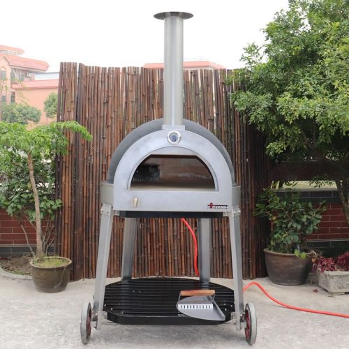 Gas clay pizza oven