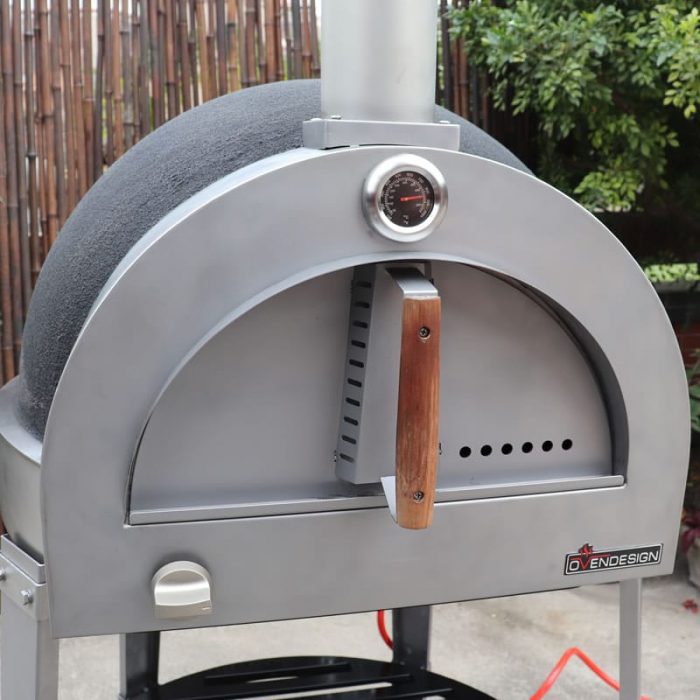 Gas clay pizza oven