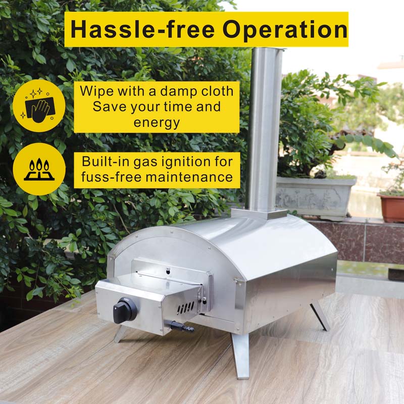 Portable Stainless Steel Gas Outdoor Pizza Oven QQG-1-S(3)