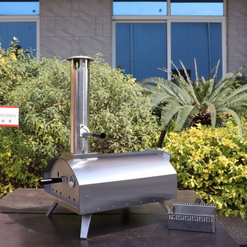 Portable wood-fired Outdoor Pizza Oven, Stainless steel outdoor pizza oven QQW-2-S