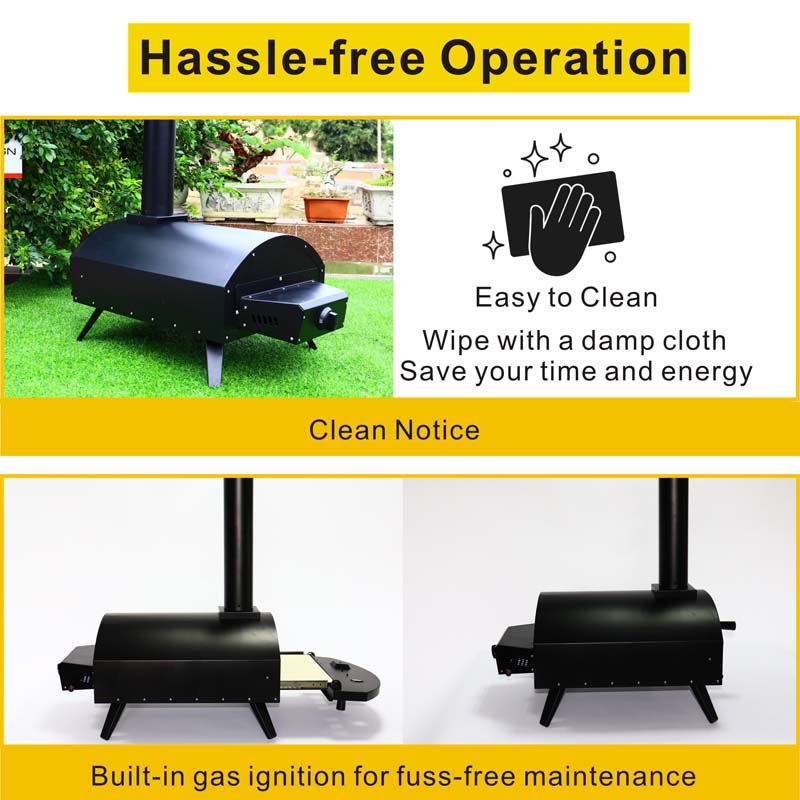 Drawer Type Black Spray Process Outdoor Gas Pizza Oven QQ-G-PD-2(1)