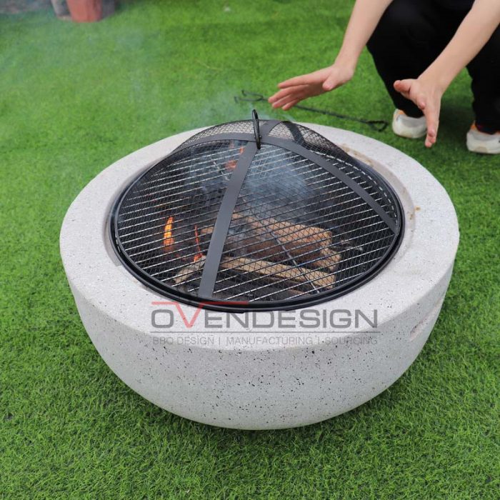 Portable BBQ Grill Wood Fired Pizza Oven, Outdoor BBQ,Fire Pit Grill FP-W-C-1(4)