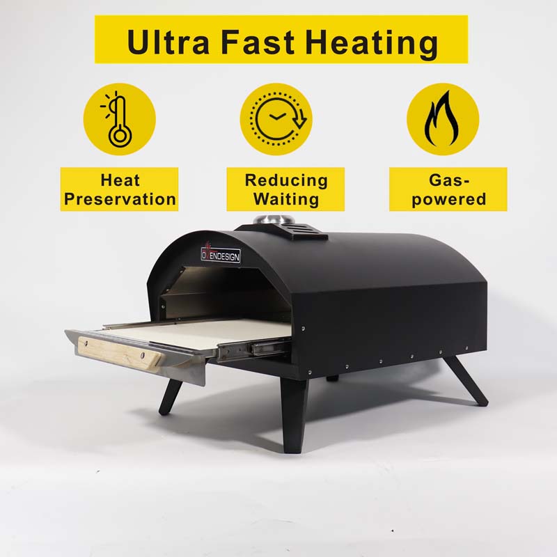 Outdoor Portable Gas Pizza Oven With Drawer Type QQ-G-PD-3(1)