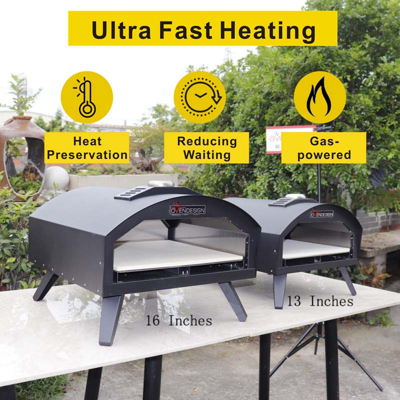 Portable Gas Outdoor Pizza Oven For Home Garden Balcony QQ-G-P-3 (2)