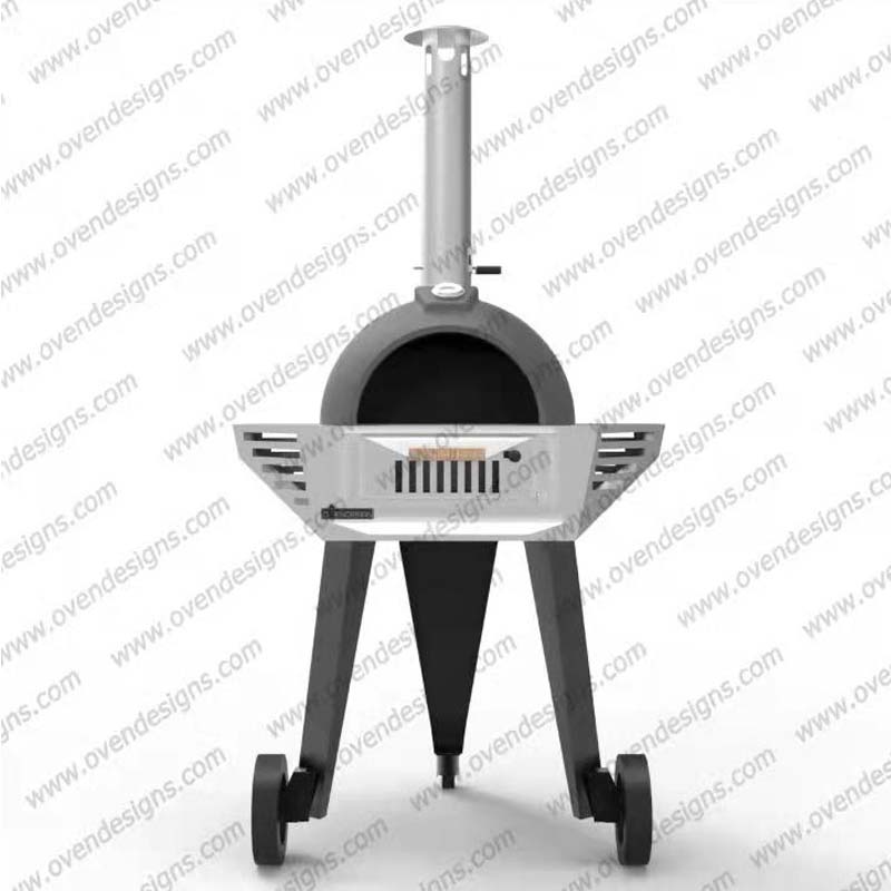 600mm diameters wood-fire separate burning room clay pizza oven(2)