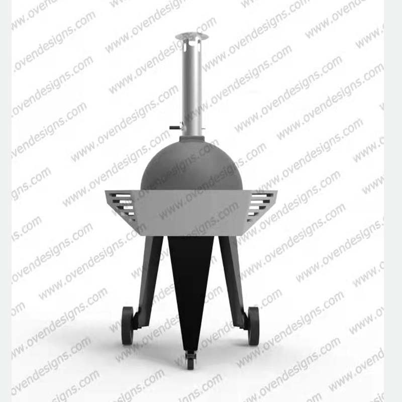 600mm diameters wood-fire separate burning room clay pizza oven(4)