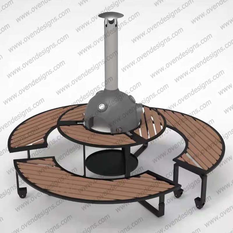 Combined Type Infrared Gas Clay Oven With Table And Chair(3)