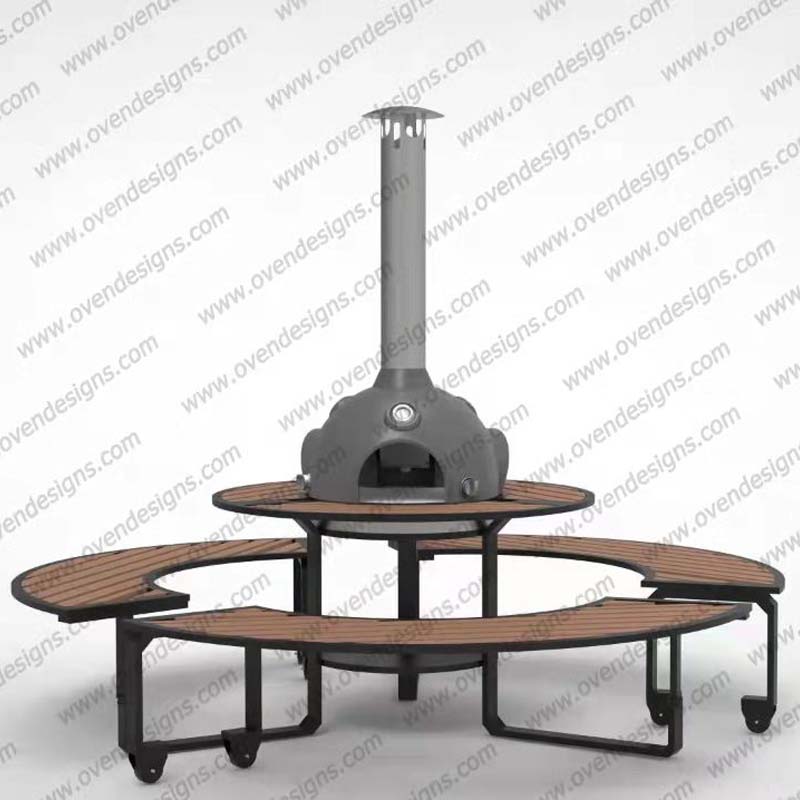 Combined Type Infrared Gas Clay Oven With Table And Chair(4)
