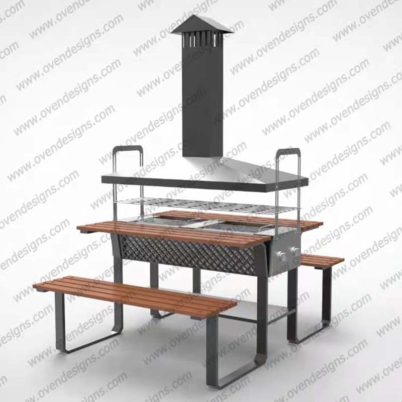 Combined Type Infrared Gas Oven BBQ Grill With Table And Chair(5)