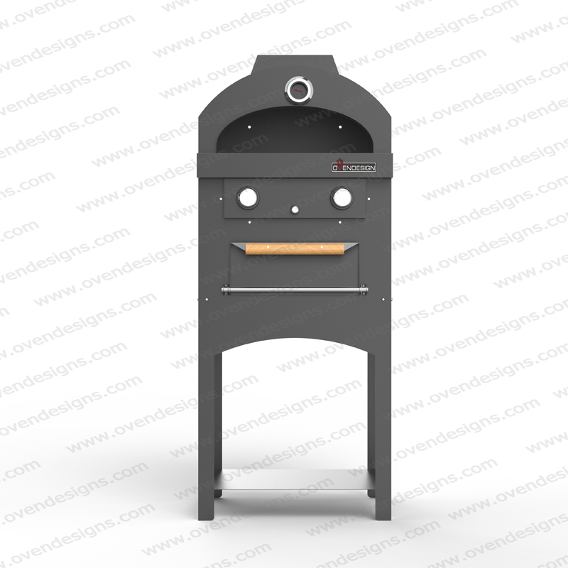 Up-burning infrared rotating wood fired pizza oven(1)