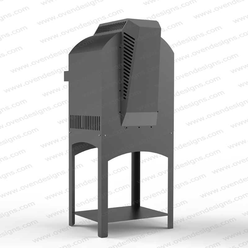 Up-burning infrared rotating wood fired pizza oven(5)