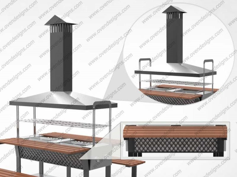 Gas Social Grilling Tables