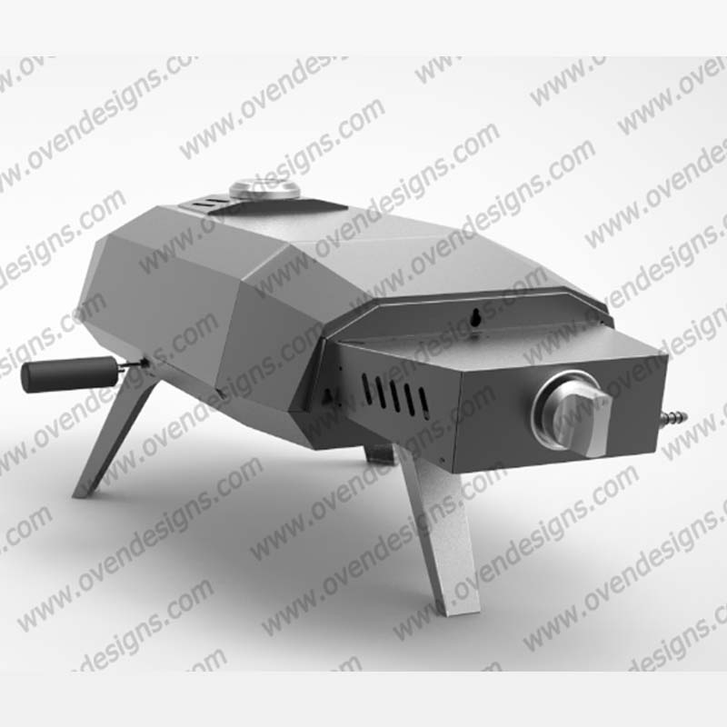 Gas Type UFO Manually Rotate Pizza Oven (3)