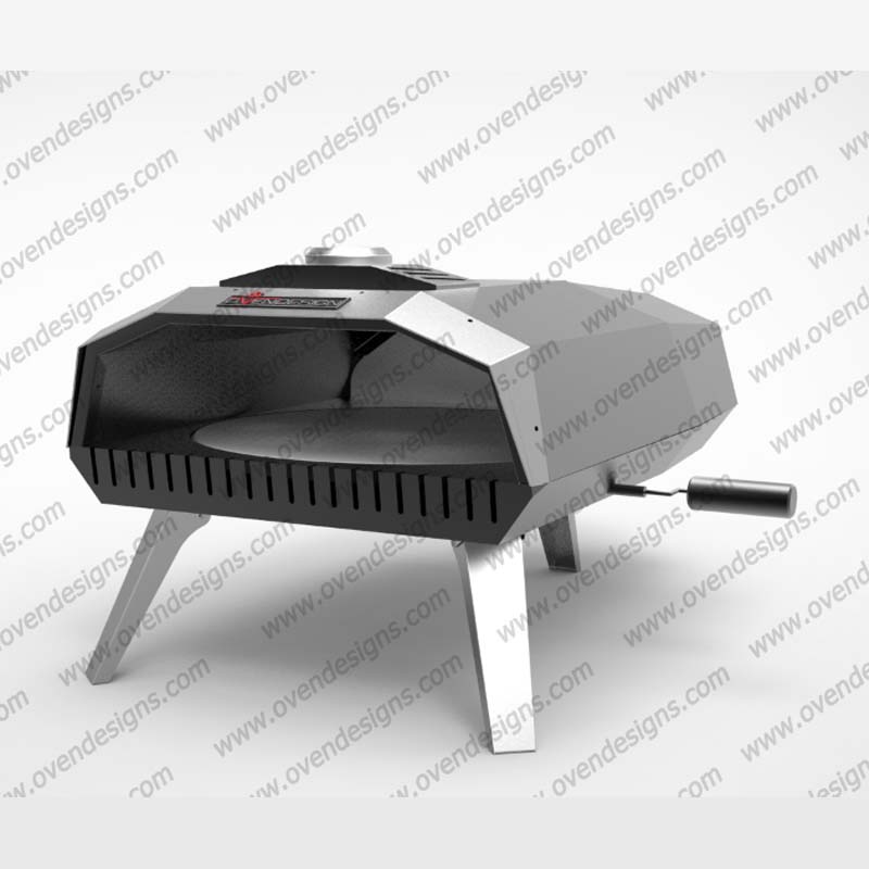 Gas Type UFO Manually Rotate Pizza Oven (5)