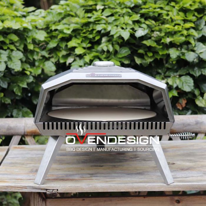 Outdoor Crab Horn Shape Portable Gas Pizza Oven With Rotating Pizza Stone UFO-G-PR-1(1)