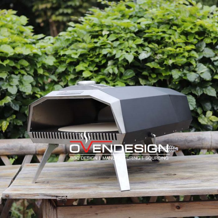 Outdoor Crab Horn Shape Portable Gas Pizza Oven With Rotating Pizza Stone UFO-G-PR-1(4)