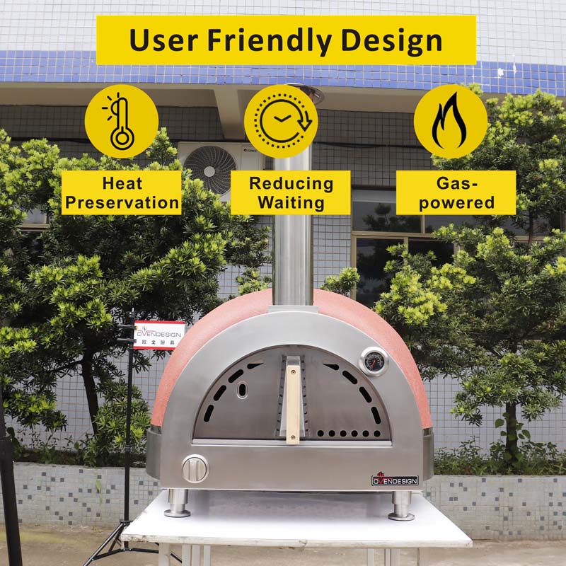 Gas Clay Pizza Oven With Adjustment Feet (15)