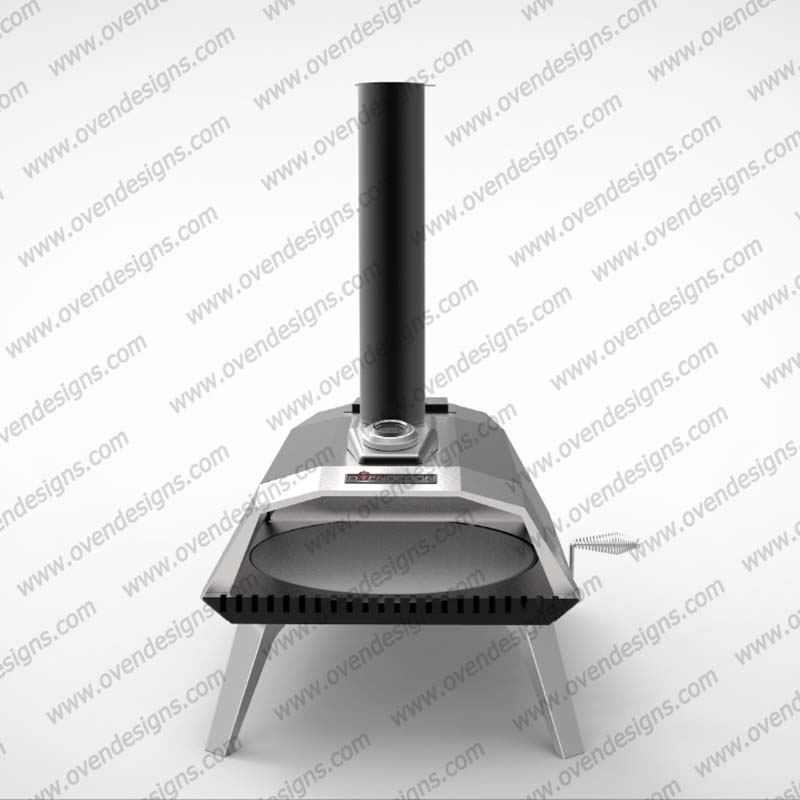 Crab Horn Shape Manually Rotate Wood-fire Pizza Oven With Blower CRAB-WR-PB-1 (2)