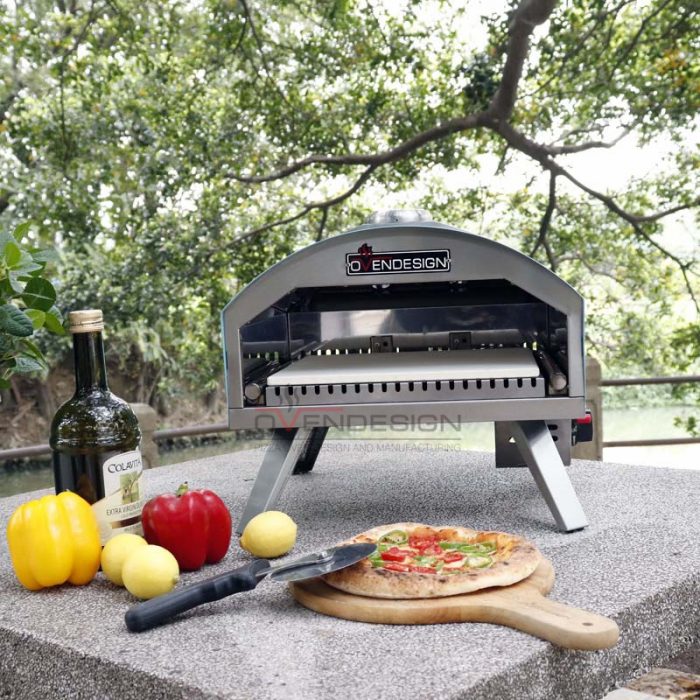 12 Inch Gas Pizza Oven With U shape Fire Row Burning QQ-G-P-4(12 inch) (10)