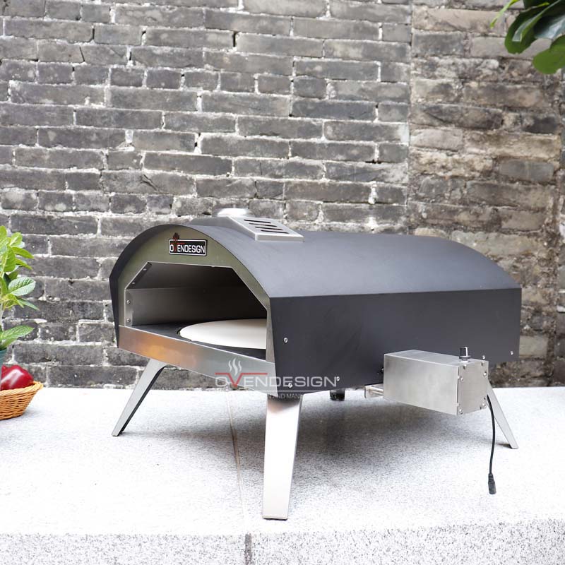 Gas Pizza Oven With Electric Rotation Pizza Stone(1)