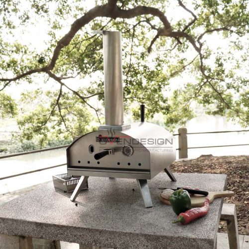 Stainless steel Detachable Multi-Fuel ( GasPellets) Portable Pizza Oven (3)