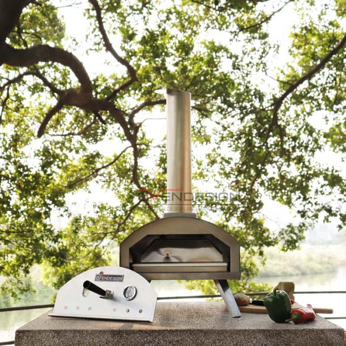 Stainless steel Detachable Multi-Fuel ( GasPellets) Portable Pizza Oven (4)