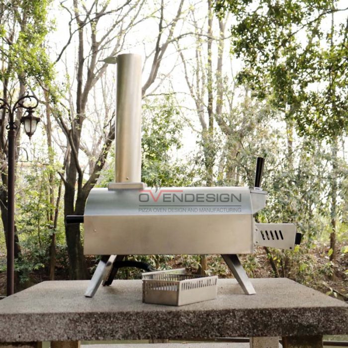 Stainless steel Detachable Multi-Fuel ( GasPellets) Portable Pizza Oven (5)
