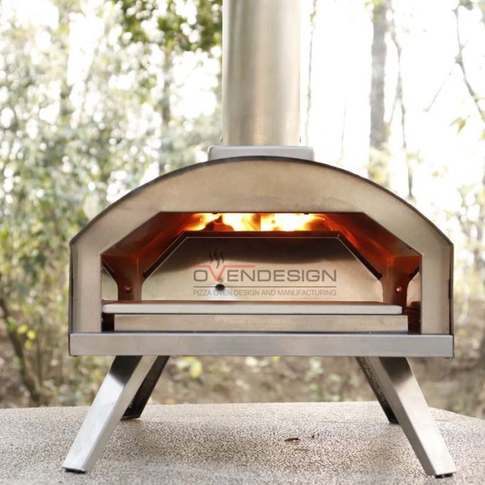 Stainless steel Detachable Multi-Fuel ( GasPellets) Portable Pizza Oven (7)