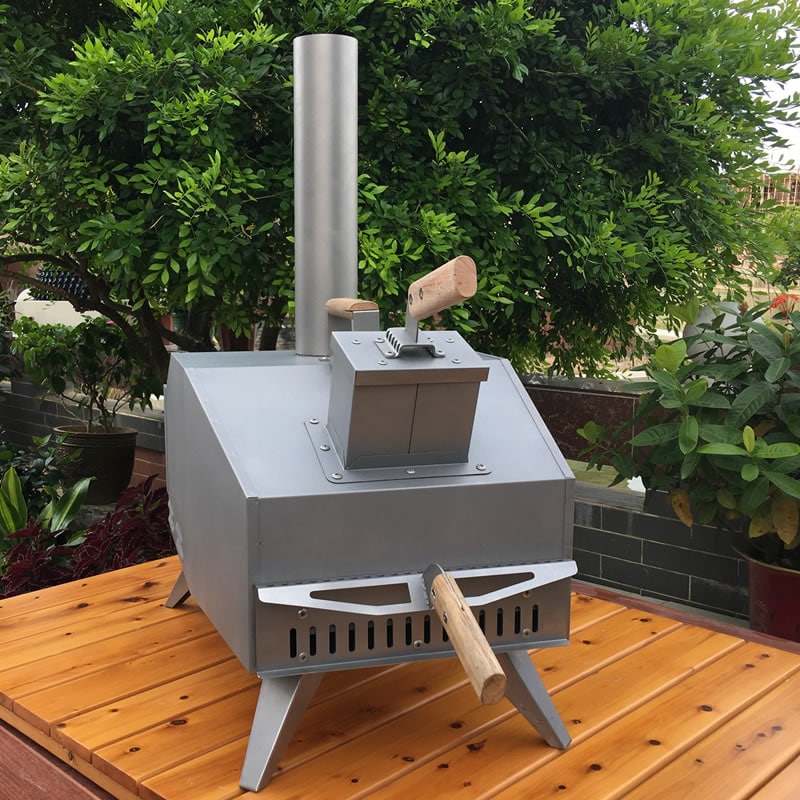Portable Wood-Fired Outdoor Pizza Oven Rear Heating 6 Portable Wood-Fired Outdoor Pizza Oven Rear Heating