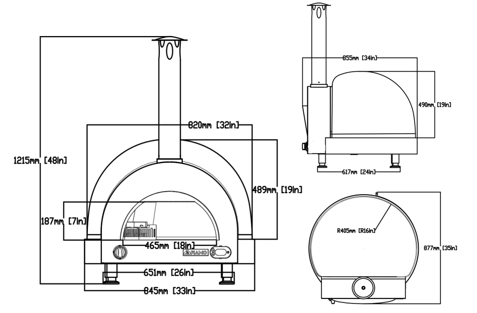FIAMO CLAY Pizza Oven CLAY-G-800-1(E) FIAMO CLAY Pizza Oven CLAY-G-800-1(E)